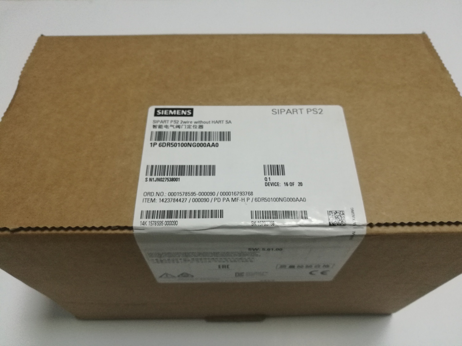 6DR5010-0NG00-0AA0, Siemens Sip art PS2 i/p Positioner, pressure 1.4-7 bar, signal 4–20 mA, 6DR5010-0NG21-0AA0