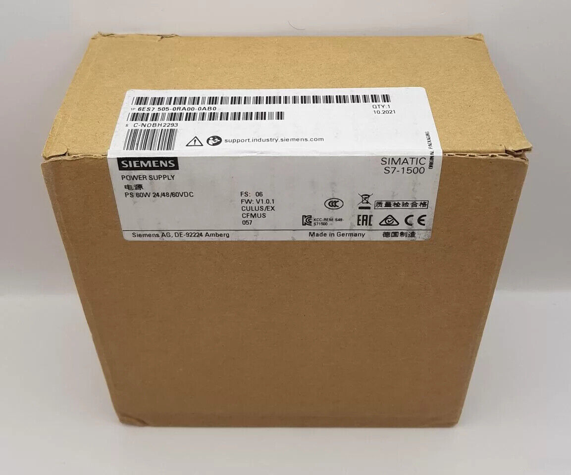 Siemens 6AV2102-0AA05-0AA5 SIMATIC WinCC Advanced V15.1, 6ES7136-6BA01-0CA0 SIMATIC DP, 6ES7505-0RA00-0AB0 SIMATIC S7-1500