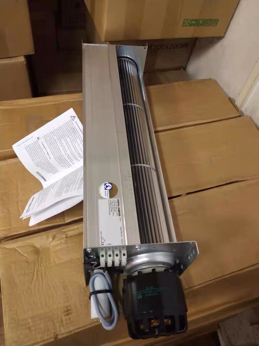 QK08B-2EM.50.CH ZIEHL-ABEGG Crossflow Air Fan, FLOW RADIAL FAN ABB 1YTW573427-385 for Unigear ZS2, Net Weight 5KG, 628*160*130mm