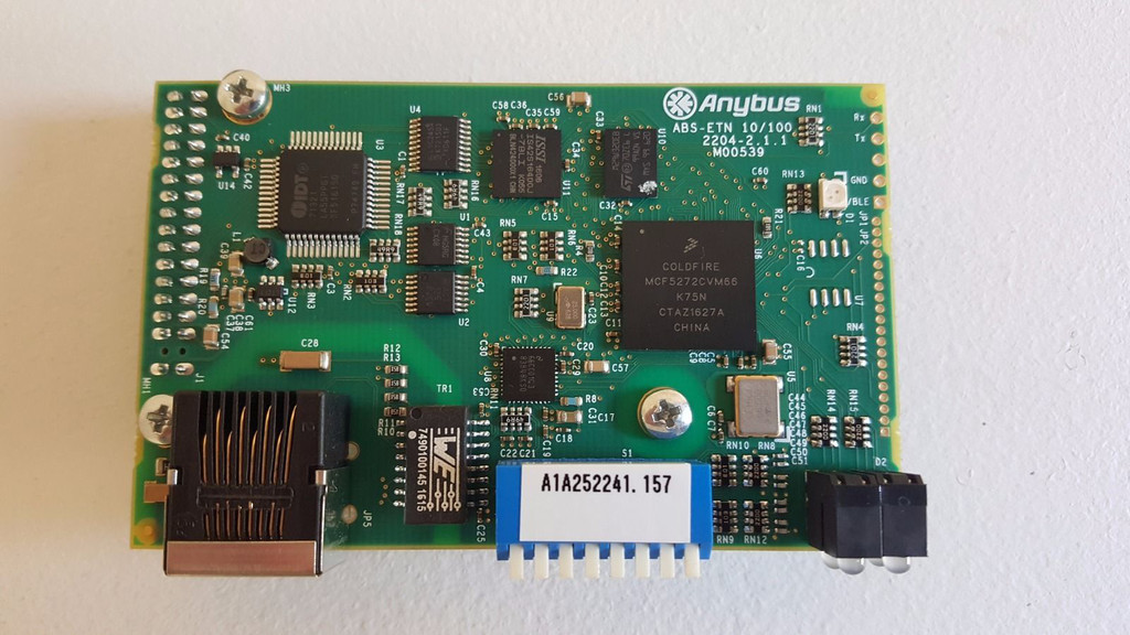 Profibus, Anybus A1A252241.155; DEVICENET PROFILE12 A1A252241.156; MODBUS ETHERNET TCP A1A252241.157; CONTROL NET A1A252241.158; MODBUS+ A1A252241.159; MODBUS RTU A1A252241.160