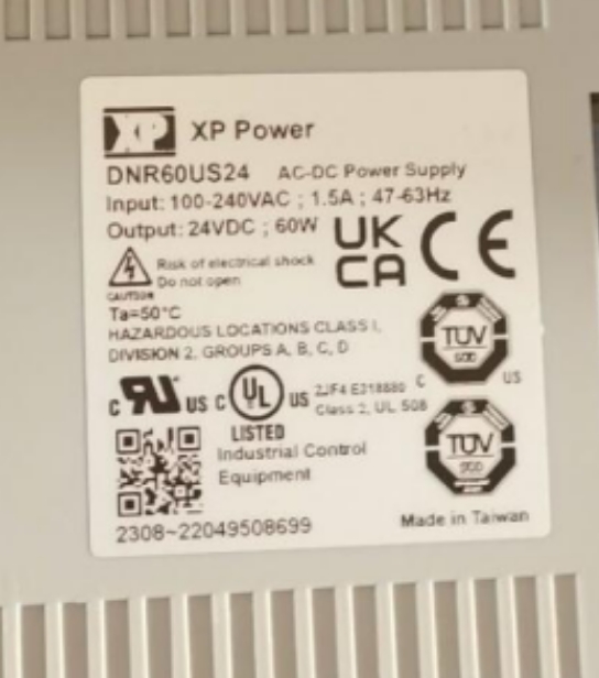 Siemens A5E48177766 Control Power Supply XP Power DNR120AS24-I, 24V 5A 120W, A5E48177765 DNR60US24, 24V 1.5A 60W