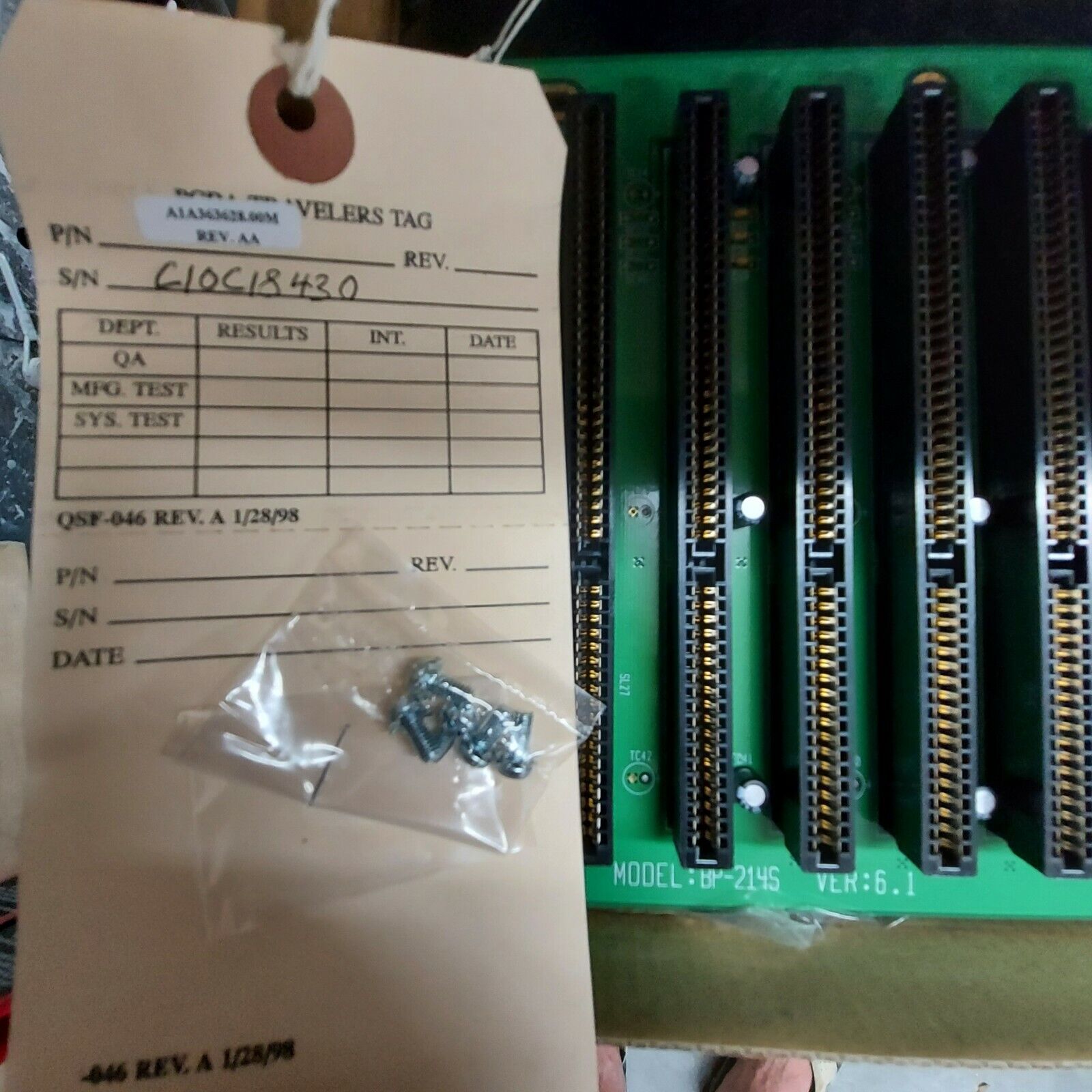 A1A363628.00M MODEL : BP‐214S VER: 6.1, PCA, COATED, ISA BACKPLANE, 14SLOT, 363628.00 for DCR Box