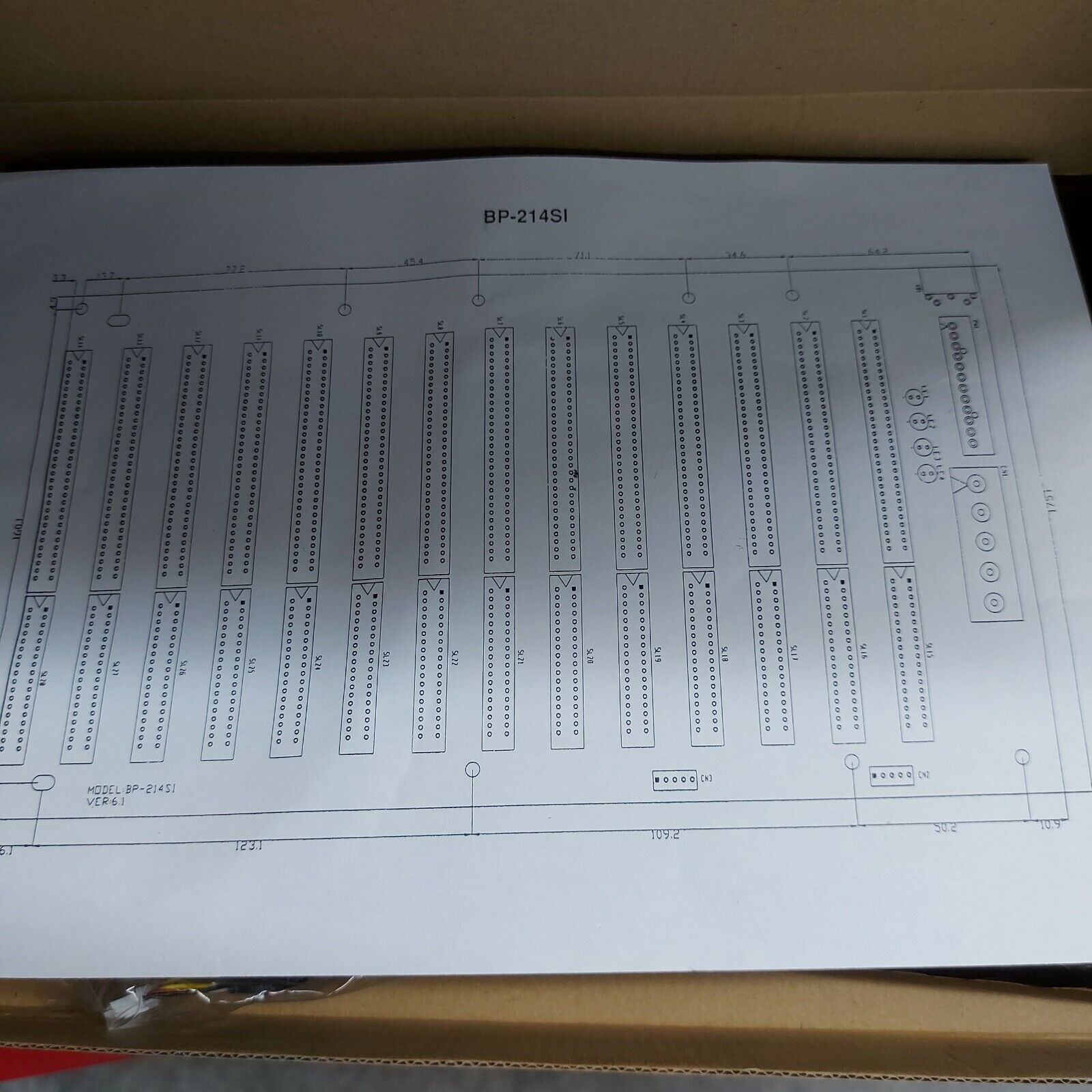 A1A363628.00M MODEL : BP‐214S VER: 6.1, PCA, COATED, ISA BACKPLANE, 14SLOT, 363628.00 for DCR Box