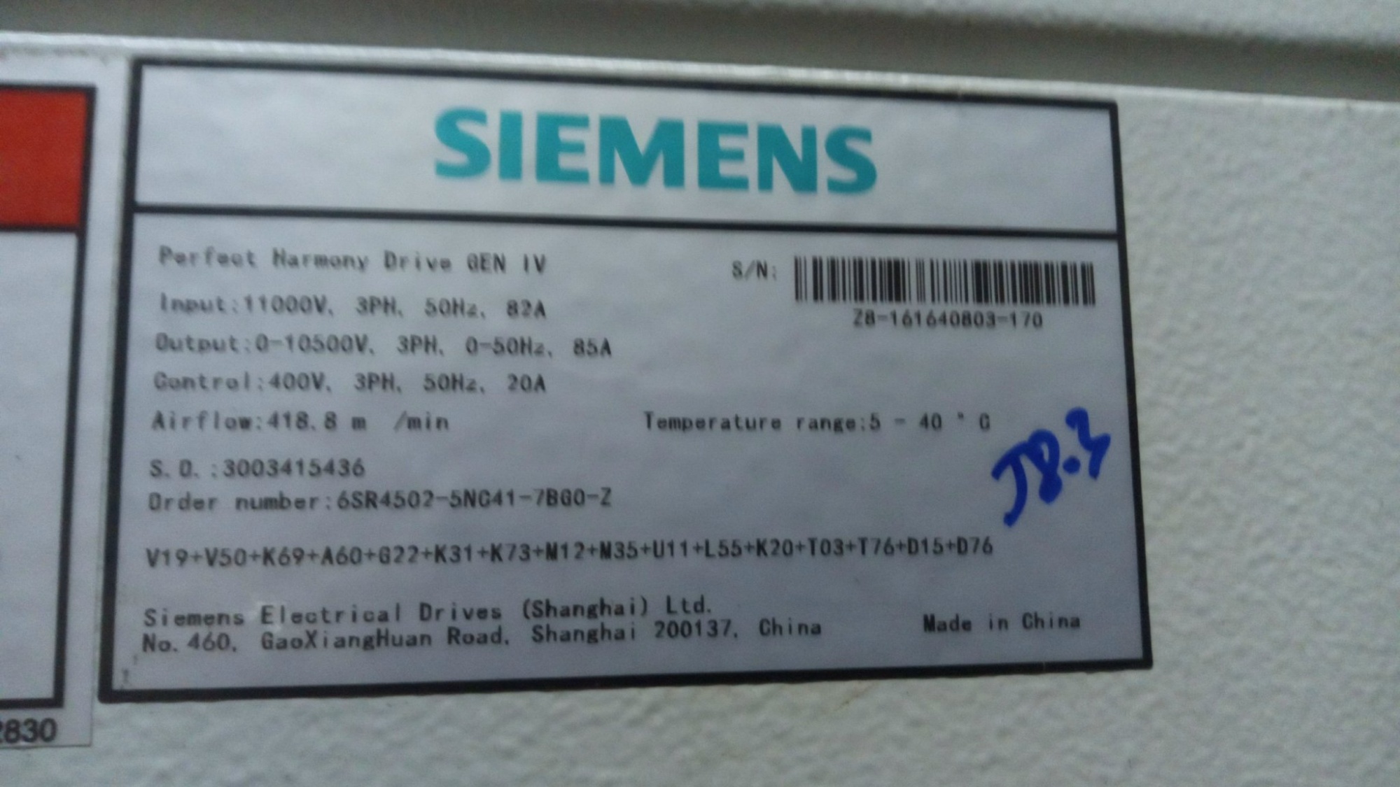 Siemens Perfect Harmony Drive 6SR4502-2NE42-2BH1, 6SR4502-2NG44-0BH1, 6SR4502-2NJ45-2BH1, 6SR4502-2NK47-5BH1, 6SR4502-5NC41-6FH1, 6SR4502-5NC41-7BG0, 6SR4502-5MB41-0BF1, 6SR4502-2HA35-0BG0