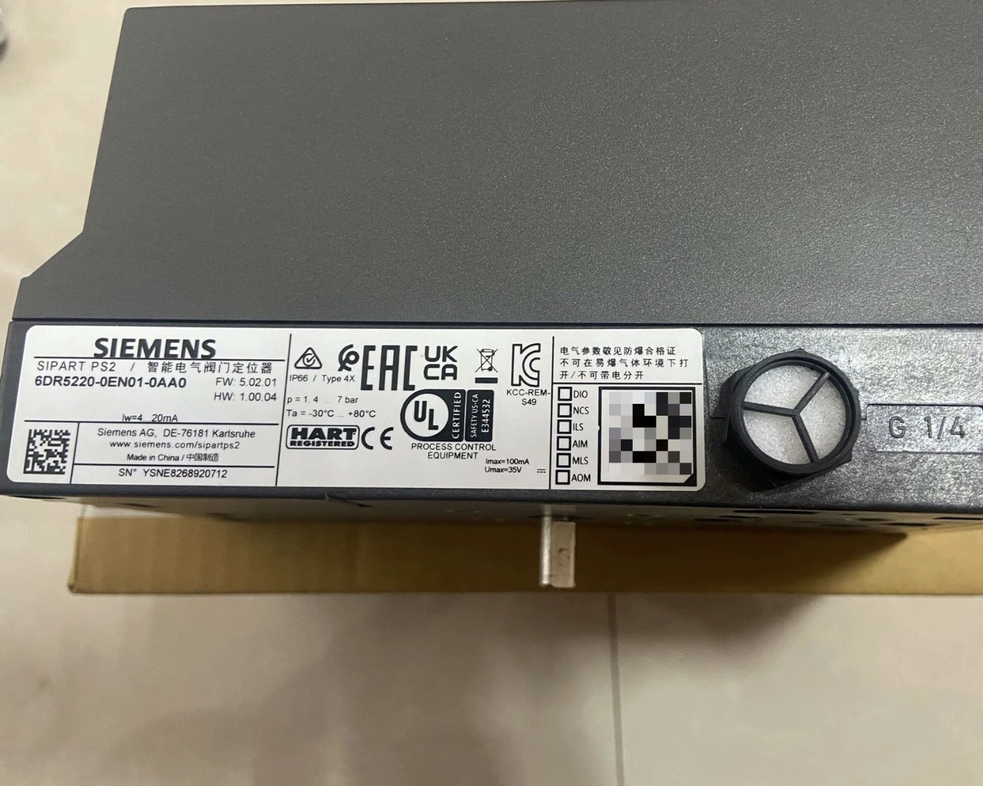 Siemens Valve Positioner 6DR5220-0EN00-0AA0, 6DR5020-0EG01-0AA2, 6DR5011-0EG01-0AA1, 6DR5210-0EM00-0AA0, 6DR5020-0NG01-0AA0, 6DR5010-0GN00-0AA0, 6DR5510-0EG01-0AA0, 6DR5510-0EG00-0AA0, 6DR5220-0EM01-0AA4