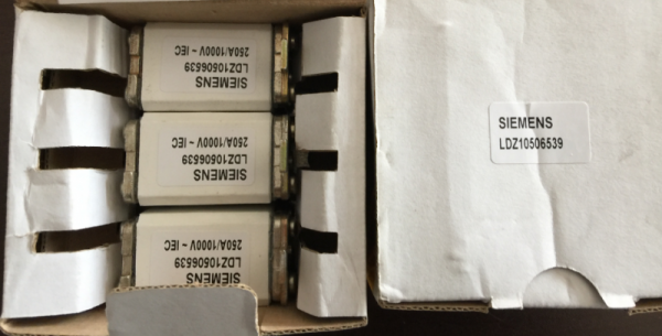 116A CELL FUSE A5E52033614, 140A CELL FUSE A5E52033613, 200A A5E52033628, 260A A5E52033632, 340A A5E52033632, 440A A5E52033646, 500A A5E52033646, 580A A5E36109932, 660A A5E36109932, 750A A5E45293415
