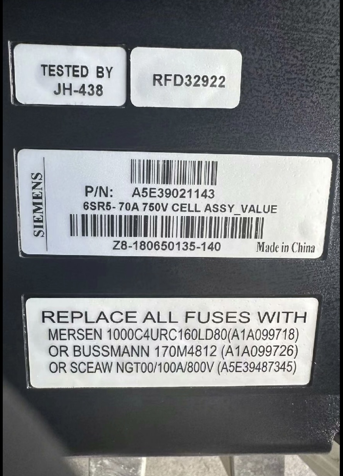 A5E39021143, A5E38977502, 1000C4URC160LD80（A1A099718）, 170M4812（A1A099726）, NGT00/100A/800V（A5E39487345）