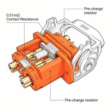 Contact Resistance Specs (0.51mΩ Max): What It Means When Sizing a High-Current Anti-Spark Connector [QS Series Antispark connector]