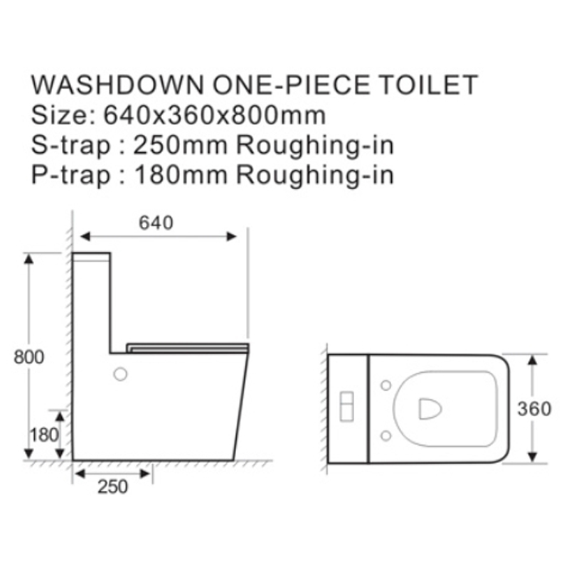 Colorful Washdown One Piece Toilet Bathroom Toilet