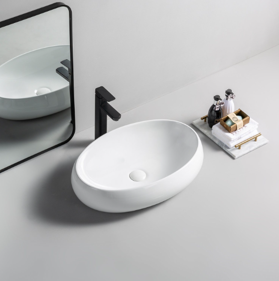 Modern Design Oval Shape High Quality Tabletop Mounted Hand Wash Basin Wholesale Price