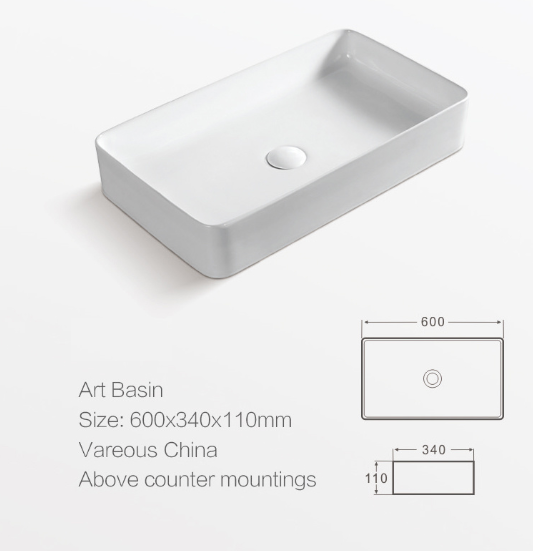 Bathroom Sanitaryware Ceramic Lavabo Design Countertop Sink Basin