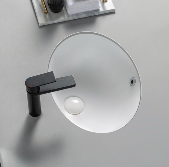 Bathroom Ceramic Porcelain Glassy White Under Counter Wash Basin