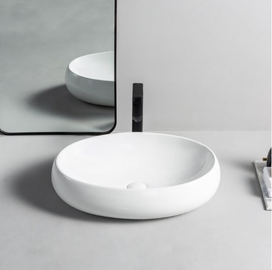 Modern Design Oval Shape High Quality Tabletop Mounted Hand Wash Basin Wholesale Price