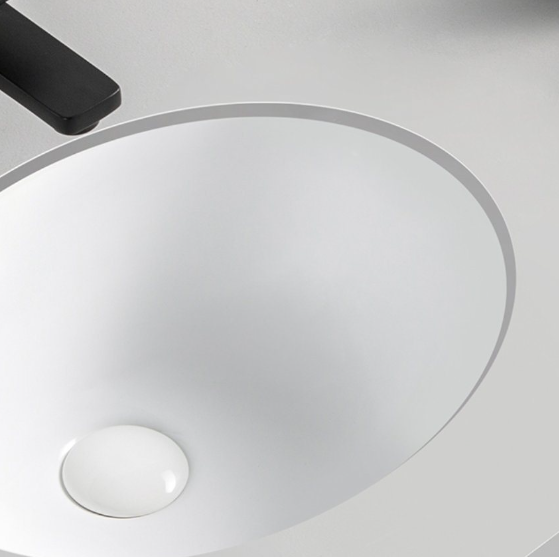 Bathroom Ceramic Porcelain Glassy White Under Counter Wash Basin