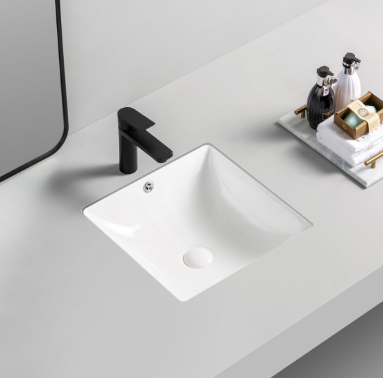 Sink Household Undermount Bathroom Basin Ceramic Modern Hand Washing Undermount Sinks Square