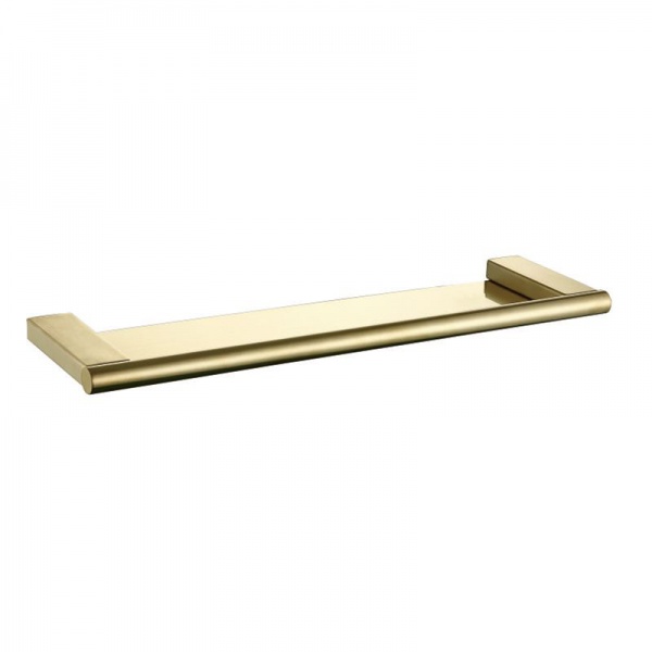 Satin Golden Stainless Steel Bathroom Storage Rack Towel Shower Rack