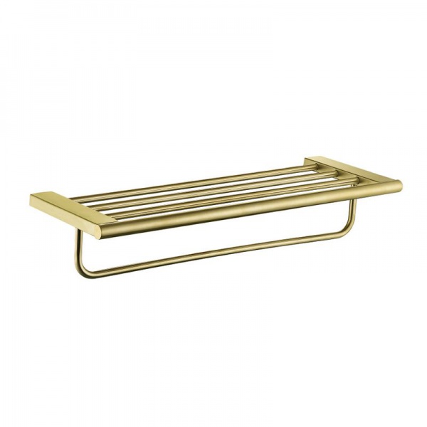 304 Stainless Steel Glass Bathroom Towel Rack Bar Rail Gold