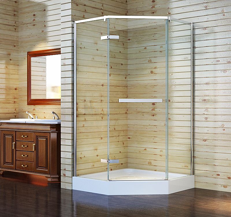 Custom Tempered Clear Glass Shower Enclosures Modern Pull Door Shower Rooms for Bathroom