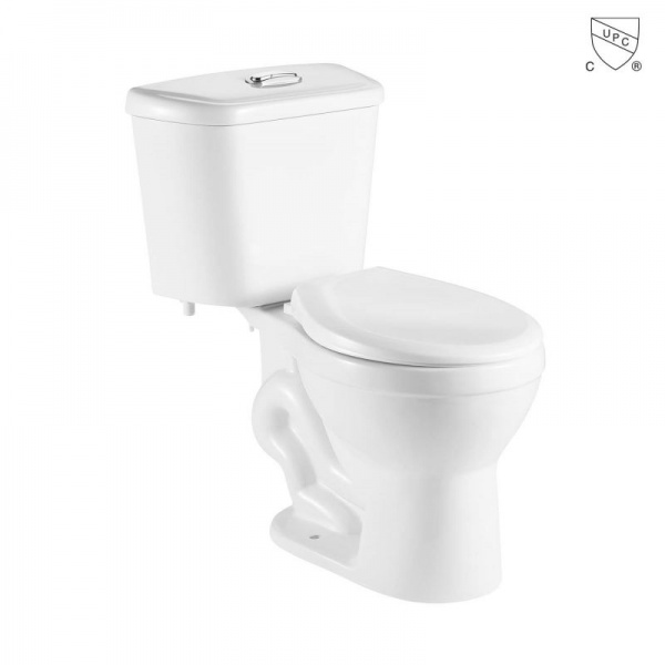 Cupc North America Hotel Sanitary Ware Siphon Flush Water Closet Modern Bathroom Wc White Color Ceramic Two Piece Toilet