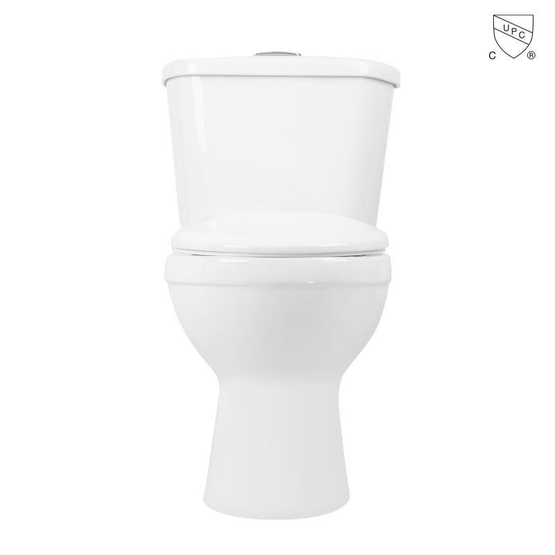 Cupc North America Hotel Sanitary Ware Siphon Flush Water Closet Modern Bathroom Wc White Color Ceramic Two Piece Toilet