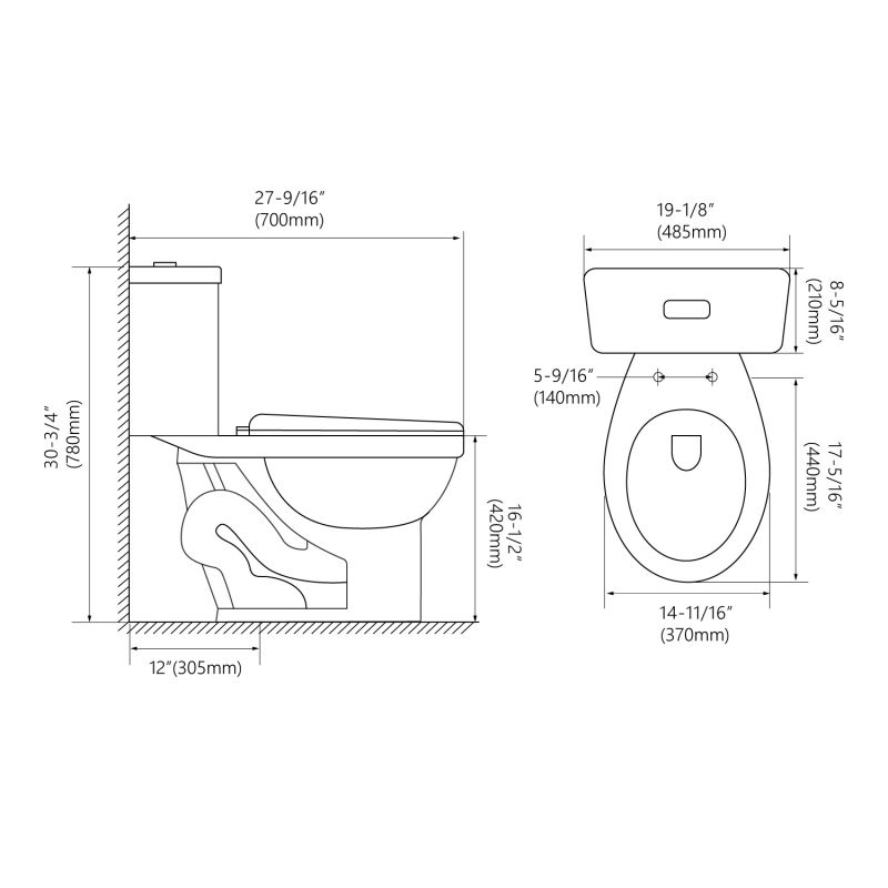 Cupc North America Hotel Sanitary Ware Siphon Flush Water Closet Modern Bathroom Wc White Color Ceramic Two Piece Toilet