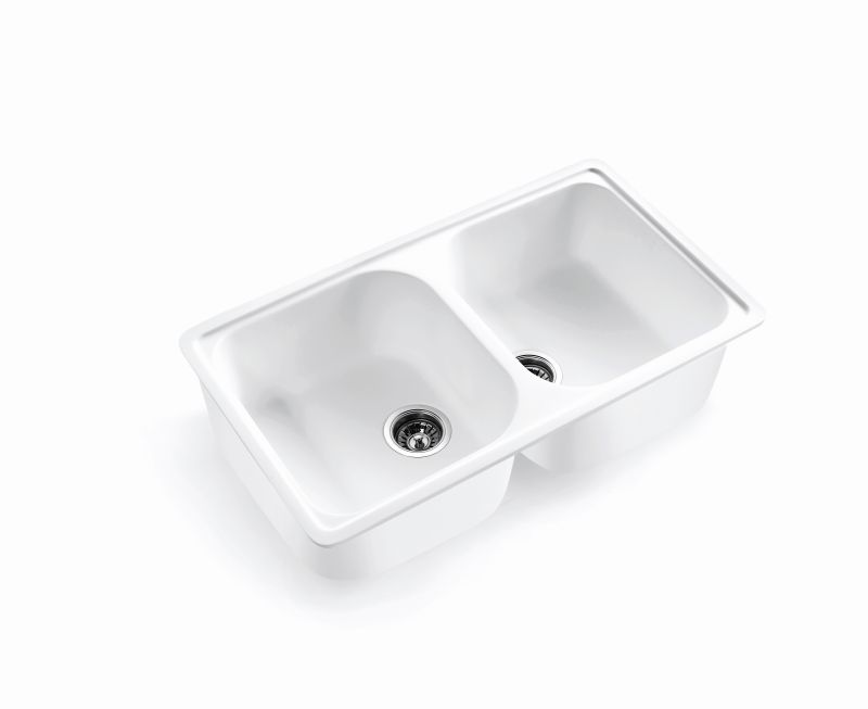 Acrylic Solid Surface Undermount Wash Basin Sink for Bathroom Hotel White