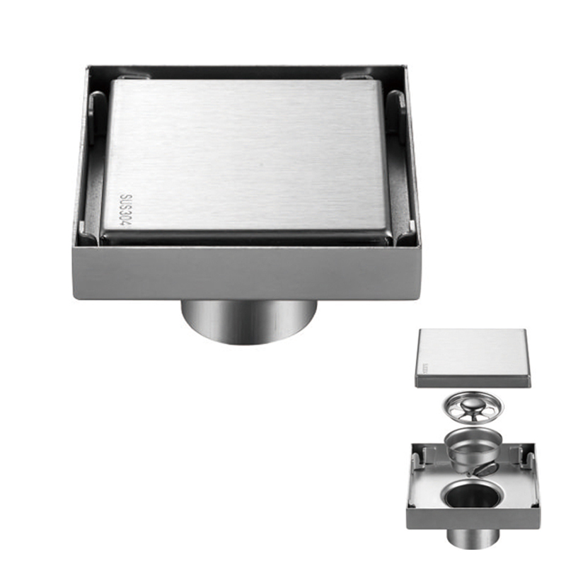 Bathroom Shower SUS304 Drain Satin Anti-Odor Floor Drain