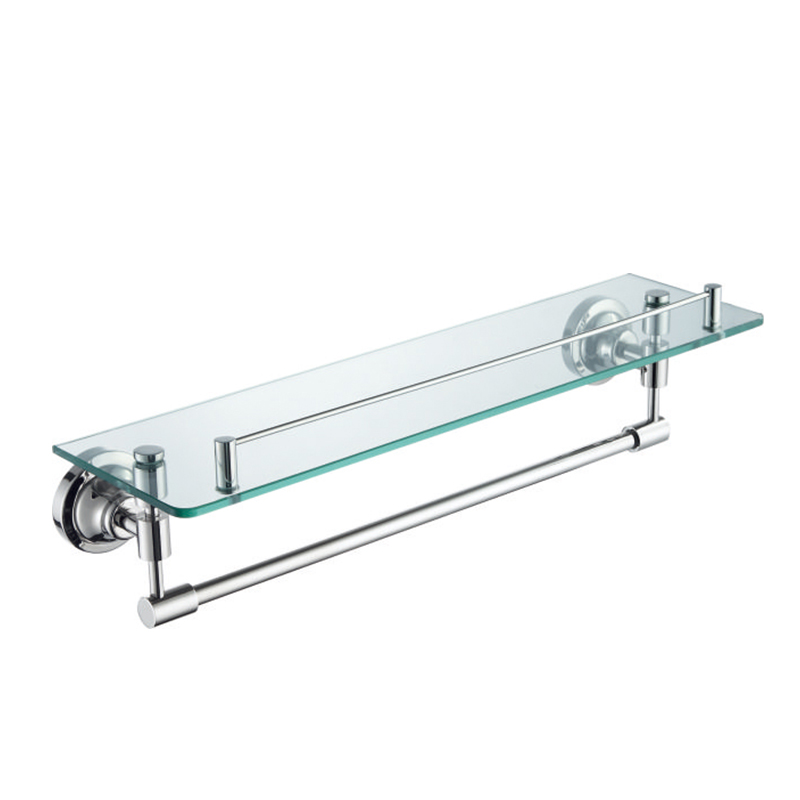 Tempered Glass Bathroom Rack Shelf Wall Hung Mounted Single Glass Rack Bathroom Accessories Glass Shelf