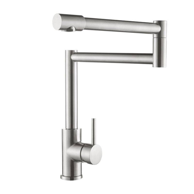 New Product 360 Swivel Extension Folding Stainless Steel Modern Kitchen Faucet for Apartment
