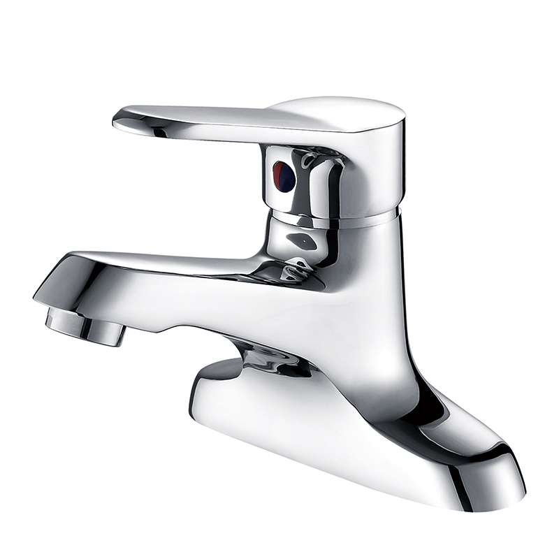 Double Holes Deck Mounted Faucets Hot and Cold Mixer Tap for Under Mounted Wash Basin
