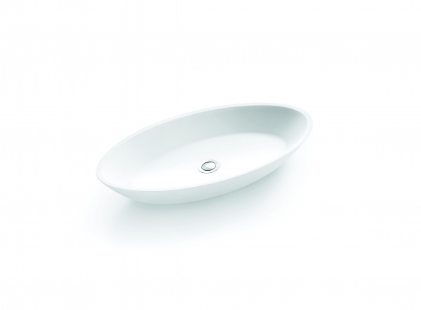 Oval Acrylic Countertop Bathroom Vanity Hand Wash Basin Artificial Stone Easy Clean