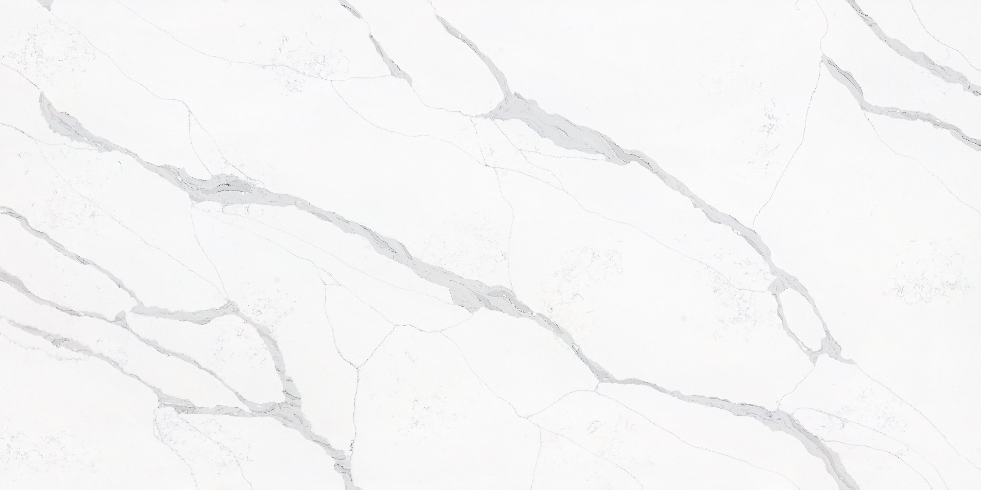 Nordic Style Quartz Stone Slab Pure White Quartz Stone Sheets for Kitchen Countertop Quartz with Grey Veins