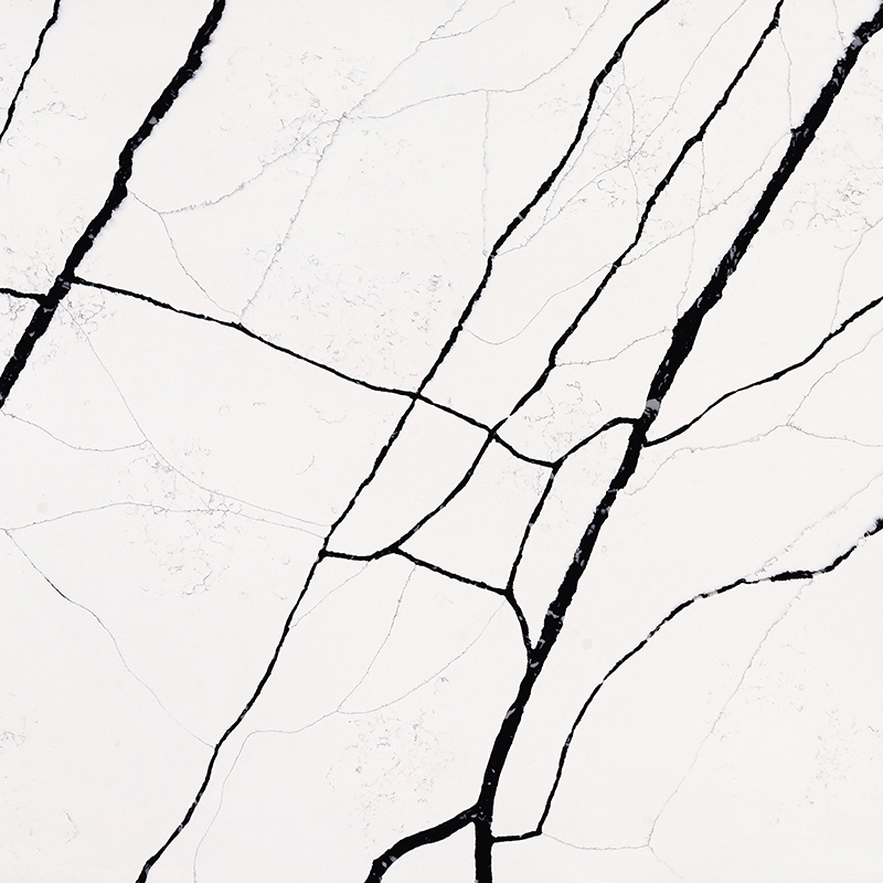 Nordic Style Quartz Stone Slab natrual veins Quartz Stone Sheets for Kitchen Countertop Quartz with Grey Veins