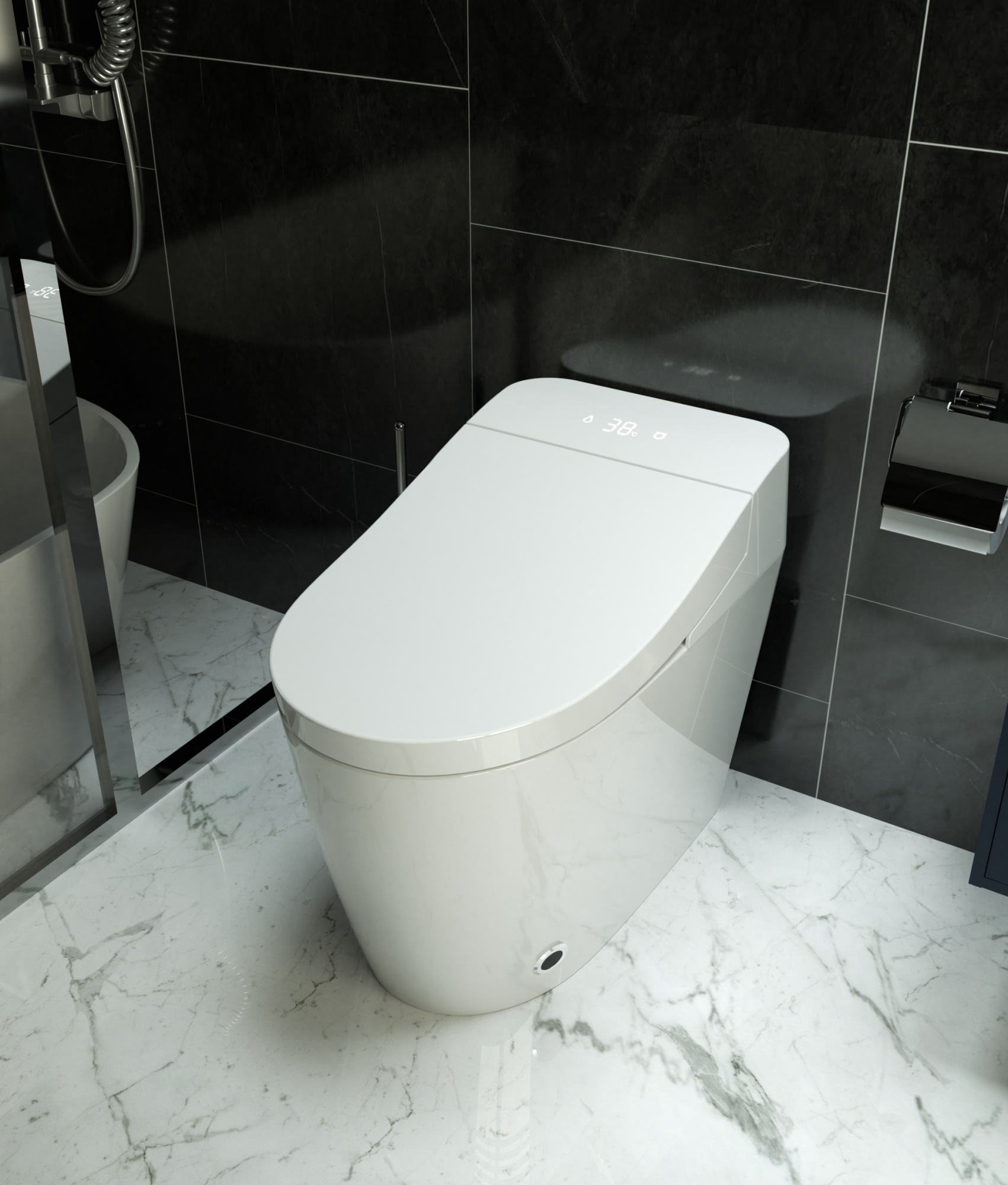 2024 Automatic Sanitary Ware Ceramic Toilet Bowl Bathroom Wc Intelligent Smart Bidet Toilet