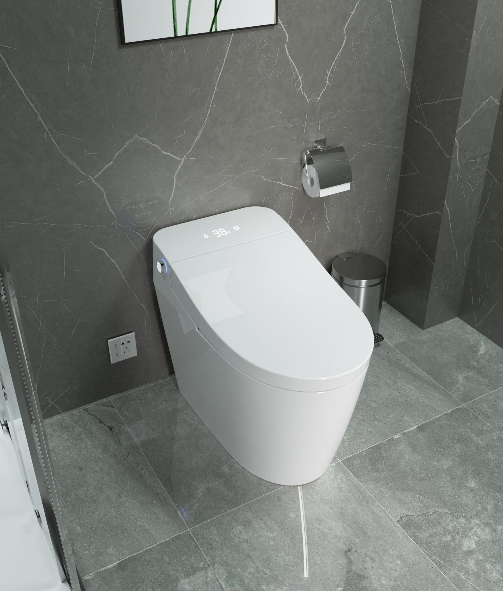 2024 Automatic Sanitary Ware Ceramic Toilet Bowl Bathroom Wc Intelligent Smart Bidet Toilet