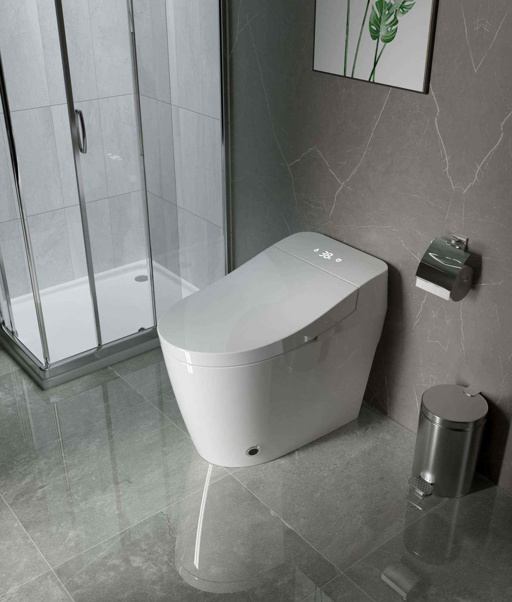 2024 Automatic Sanitary Ware Ceramic Toilet Bowl Bathroom Wc Intelligent Smart Bidet Toilet