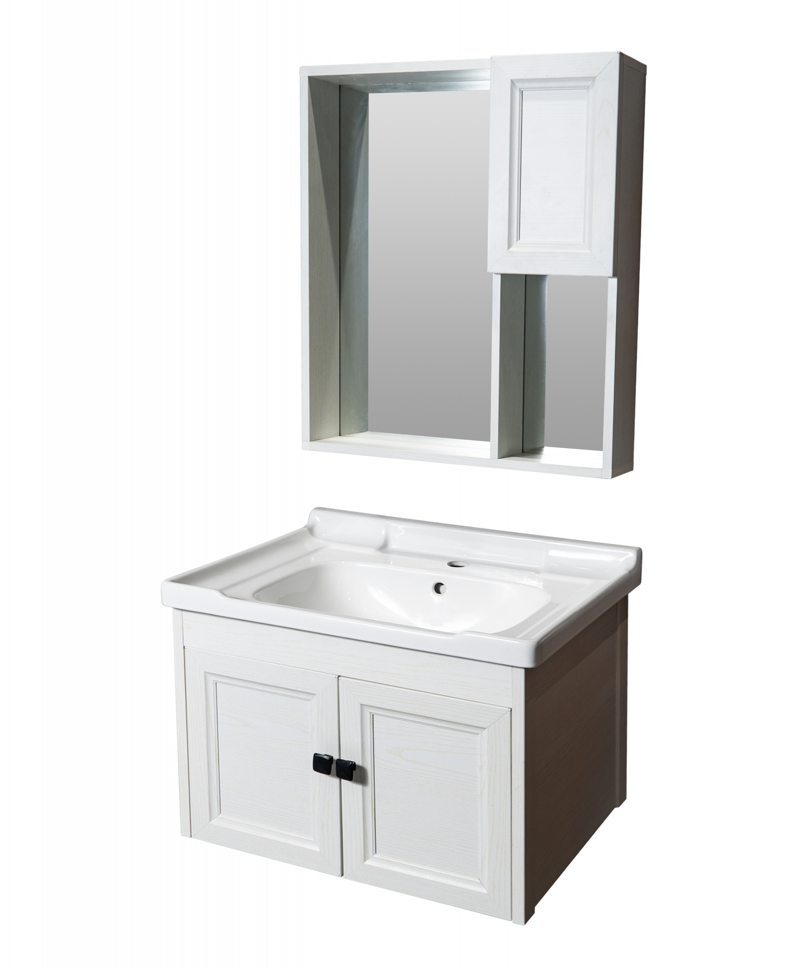 Wholesaler Bathroom Cabinet Custom Carbon Fiber Bathroom Vanity with Basin and Mirror Cabinets