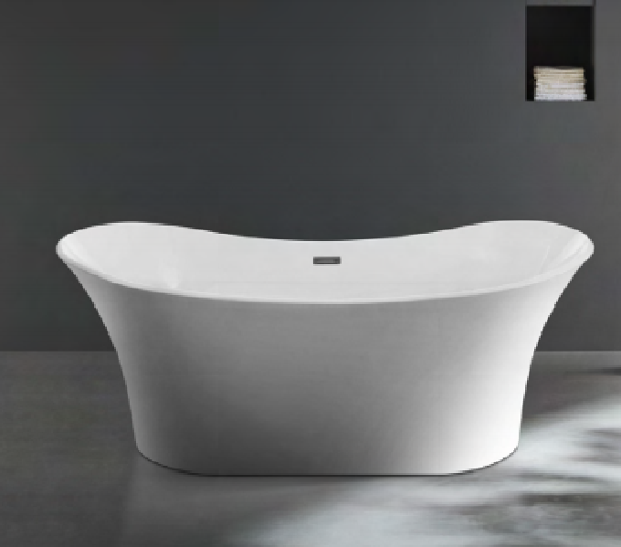 Luxury Sanitary Ware Cupc White Color Freestanding Indoor Bathtub 1.8 M Length Bathroom Bathtub with Outflow Hole