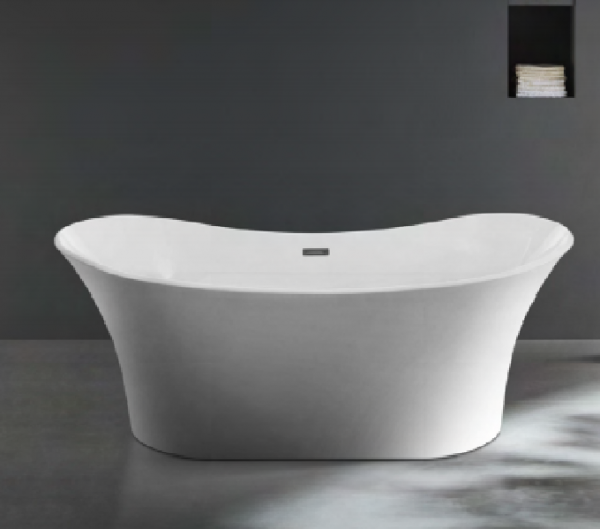Luxury Sanitary Ware Cupc White Color Freestanding Indoor Bathtub 1.8 M Length Bathroom Bathtub with Outflow Hole