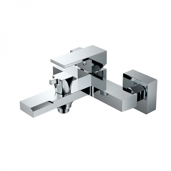 Wall Mounted Bathtub Faucet in Chromed Shower and Spout Faucet Tap Mixer