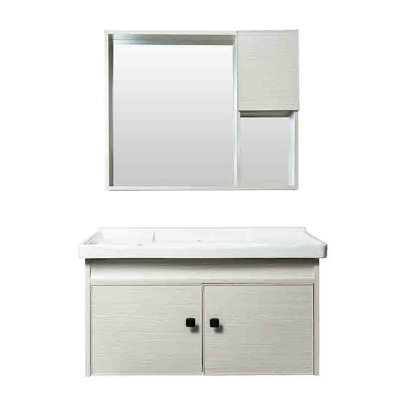 Wholesaler Bathroom Cabinet Customized Carbon Fiber Bathroom Vanity with Ceramic Basin and Mirror Cabinets