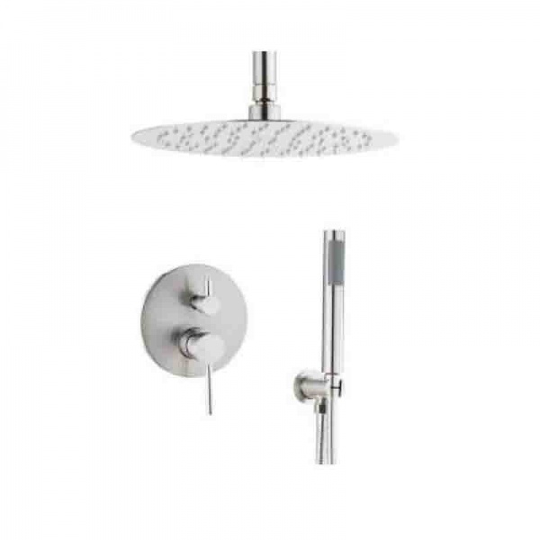 Brass Shower Head Set Waterfall Conceal Thermostatic Shower Set
