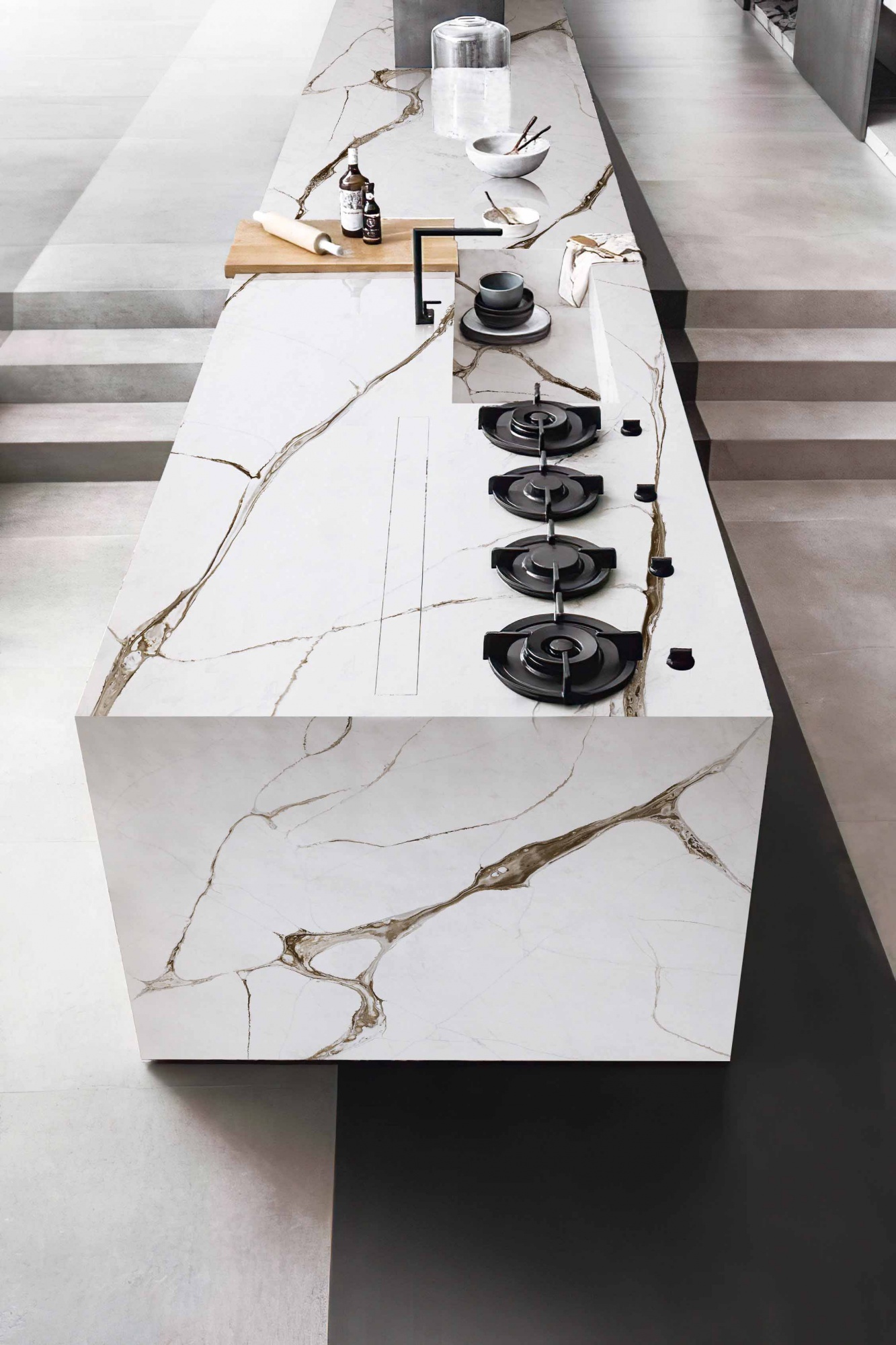 Artificial stone quartz slab for kitchen countertop and cabinet surface
