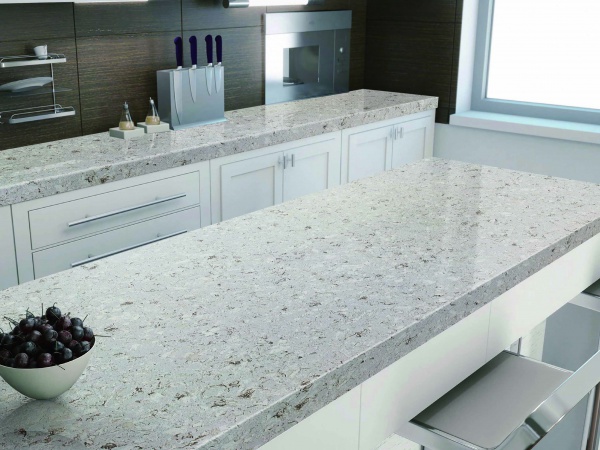 Kitchen countertop made of quartz stone building material