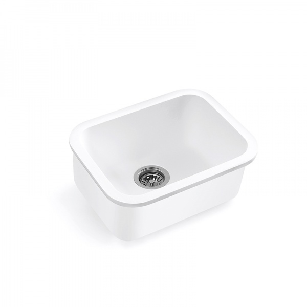 Commercial Restaurant Hotel Acrylic Solid Surface White Kitchen Sink