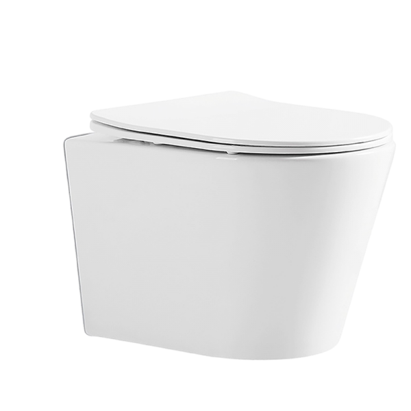 High Quality Ceramica Glossy Wc Mounted One Piece Closet Luxury Wall Hung Toilet