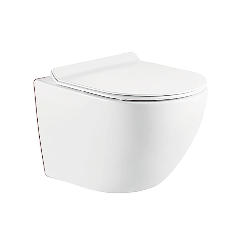 High Quality Ceramica Glossy Wc Mounted One Piece Closet Luxury Wall Hung Toilet