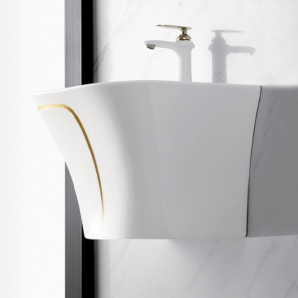 Colorful Sanitary Ware Set Toilet Set Bathroom Design Ceramic Wash Basin Wall Hung Basin