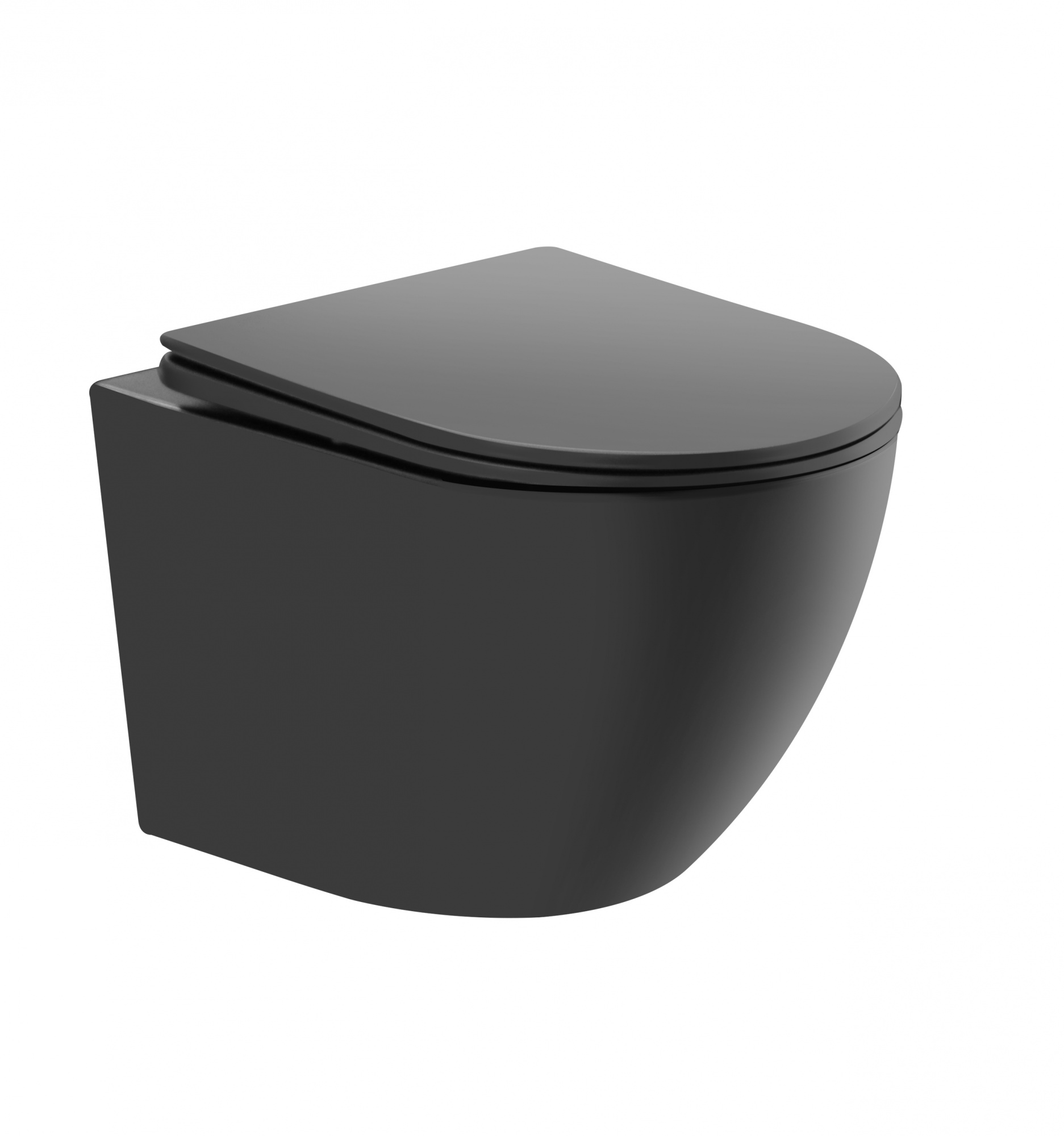 Square and Round Wall-Hung Toilet Inodoor of Glossy Matte Black Toilet Water Colset