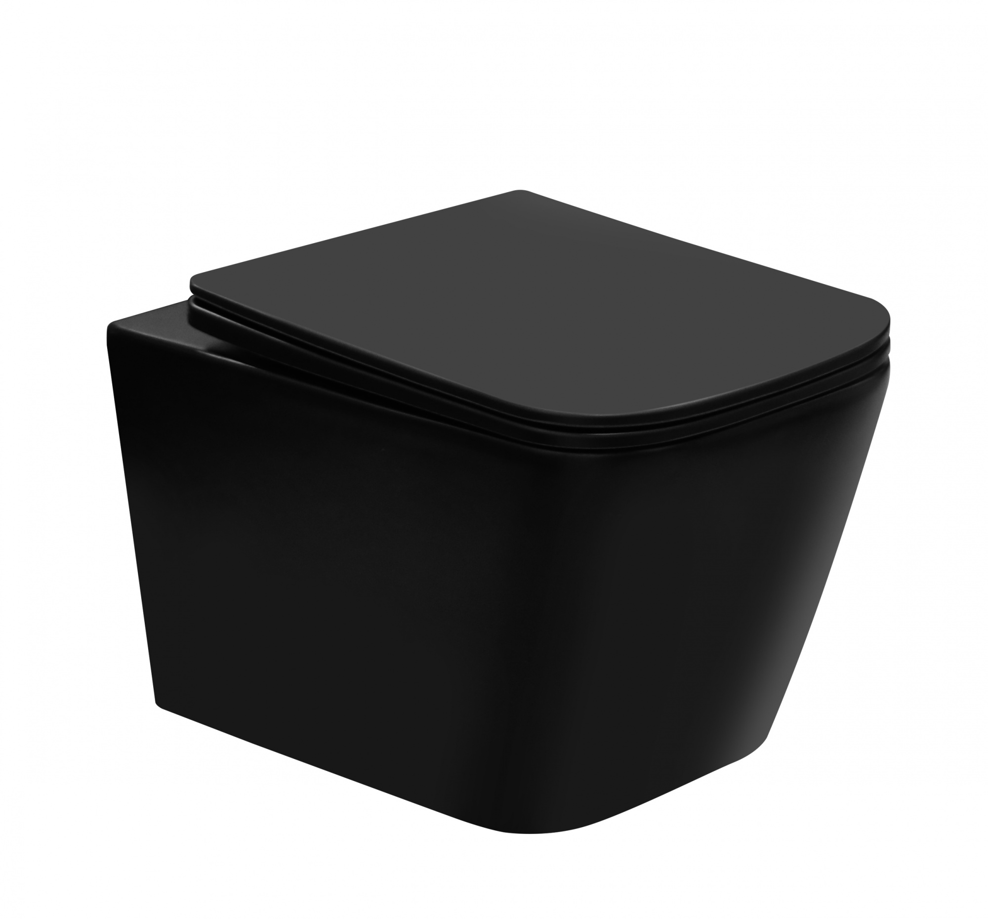 Matte Black Wall-Hung Water Closet Wc Sanitary Wares Ceramic Bathroom Toilet